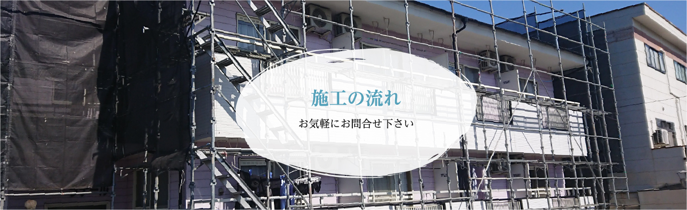 施工の流れ お気軽にお問合せ下さい